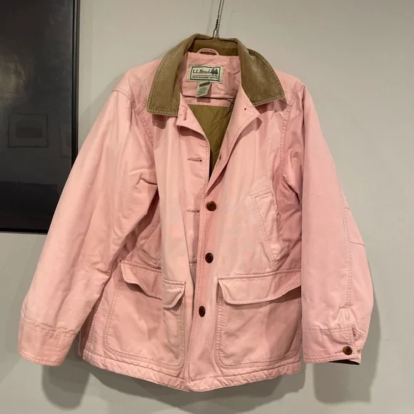 L.L. Bean Women's Corduroy Jacket - Pink and Tan - Picture 2 of 2